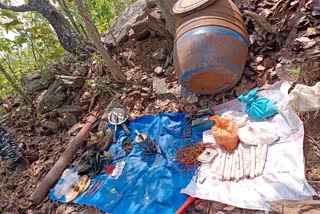 Security forces demolished Naxalites camp in West Singhbhum