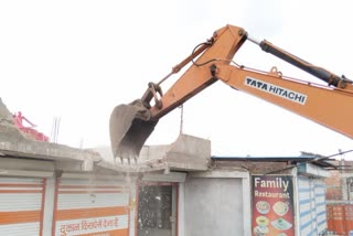 dewas administration razed private hotel