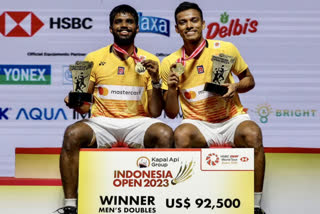 Satviksairaj Rankireddy and Chirag Shetty won the Indonesia Open Men's Doubles title