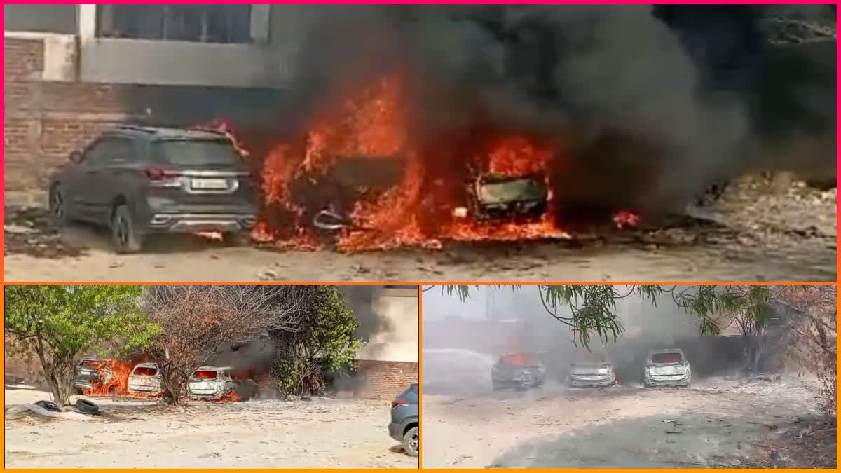 Fire broke out at car showroom