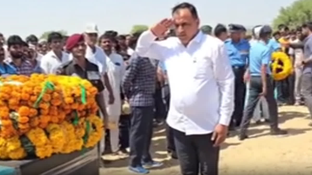 AirForce Jawan last rites in Barmer