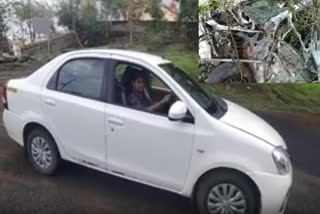 CAR ACCIDENT  MAHARASHTRA  ACCIDENT WHILE DOING REELS IN CAR  CAR FELL INTO THE DITCH
