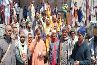 People affected by master plan demonstrated in Badrinath