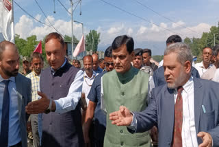 وزیر مملکت برائے داخلہ امور نتیانند رائے نے جنوبی کشمیر کے ضلع پلوامہ کا دورہ کیا