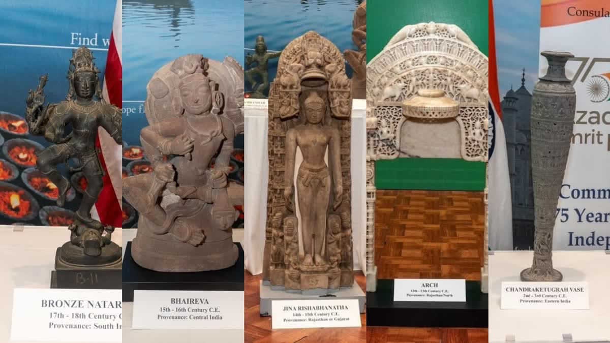 105 trafficked Indian antiquities repatriated from the US