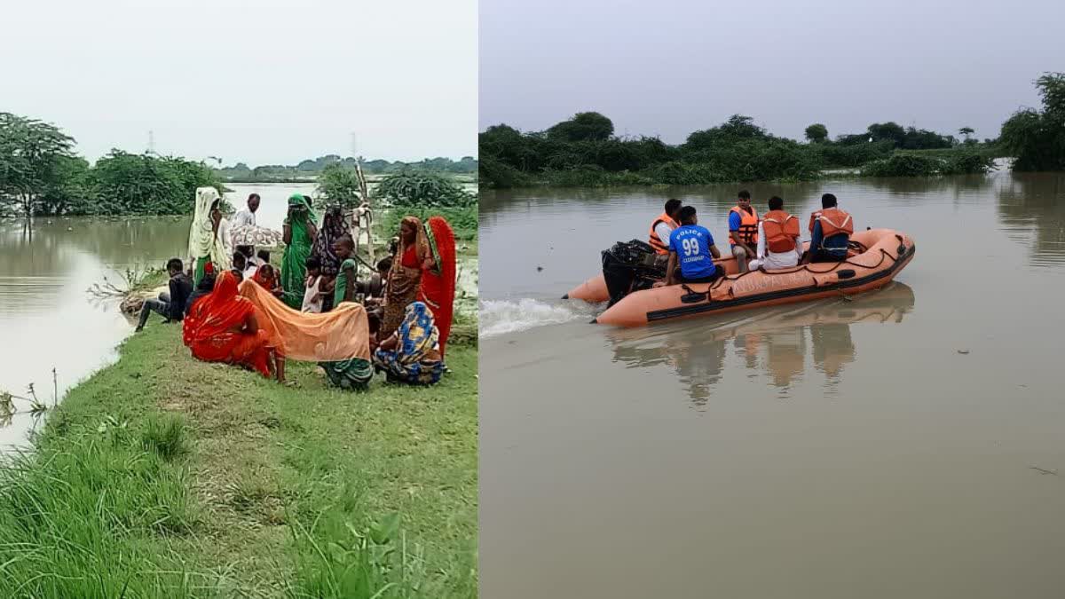 मथुरा में प्रभारी मंत्री ने टीम के साथ देखे हालात.