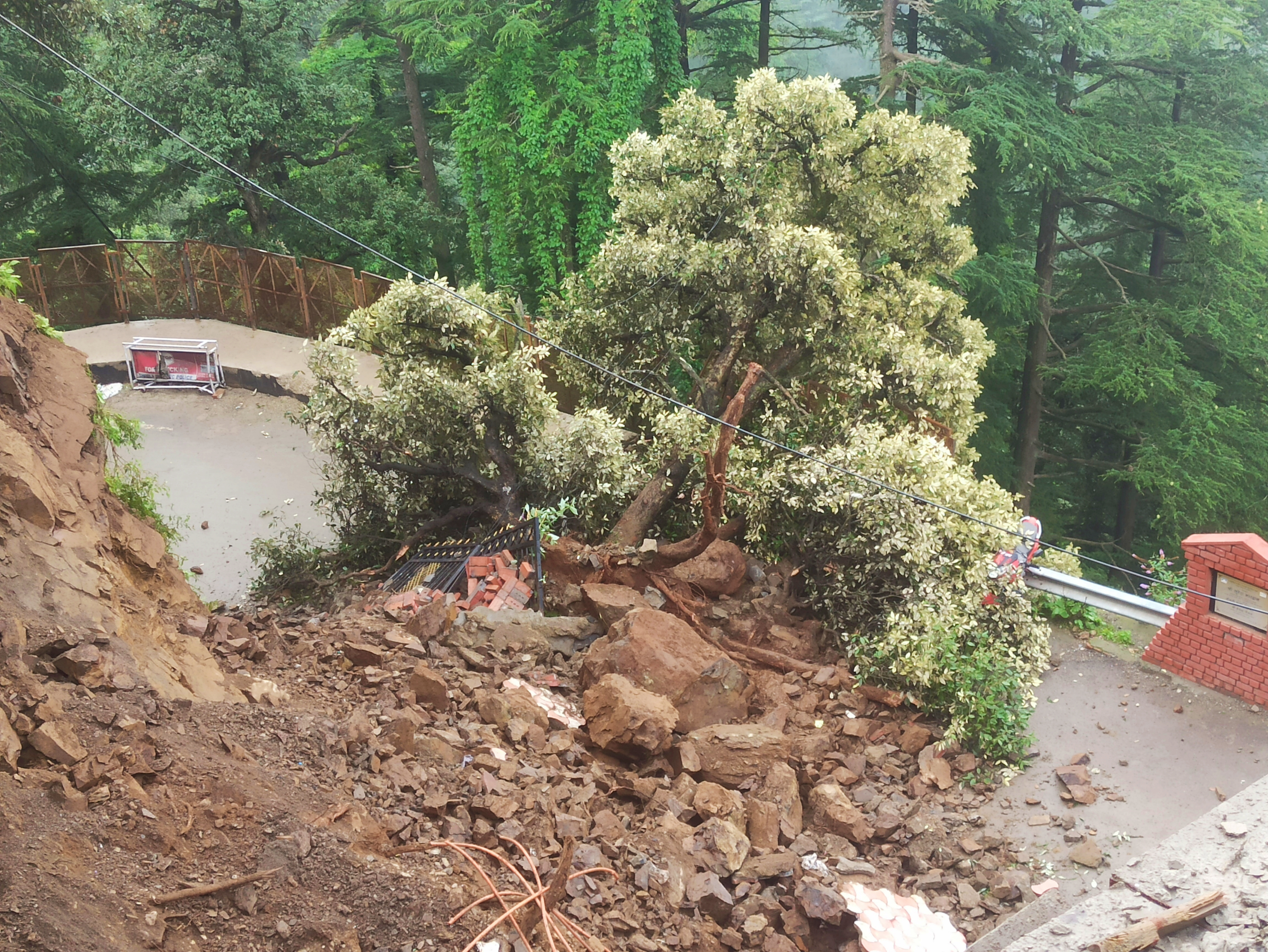 Monsoon Damage due to heavy rain in Himachal.