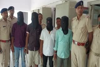 मधुबनी में चार बदमाश गिरफ्तार