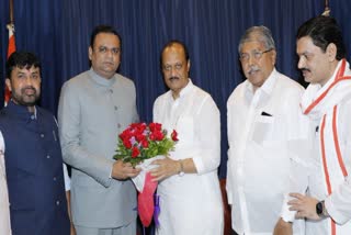 While welcoming the Assembly Speaker, Ajit Pawar and others