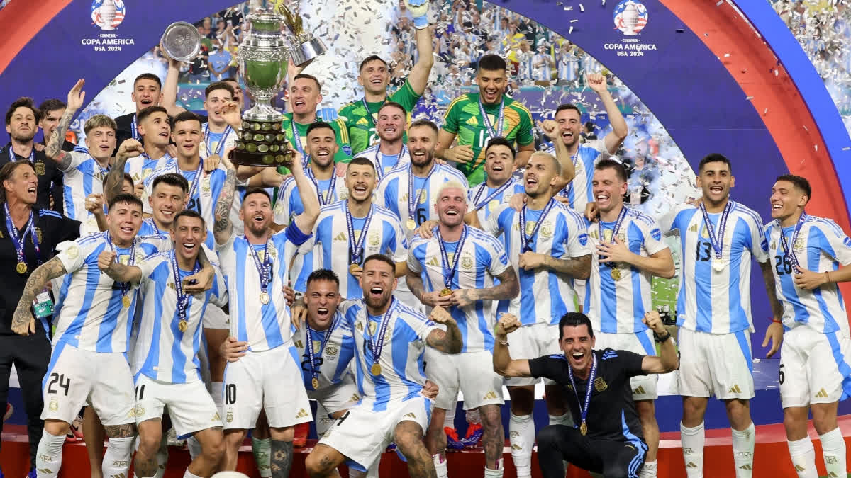 India have retained their 124th spot in FIFA men's rankings released on Thursday. 2022 World Cup and Copa America 2024 champions Argentina have strengthened their grip of top spot. India had a terrible month of June as they lost Qatar and Afghanistan in the second round of the 2026 World Cup qualifiers.