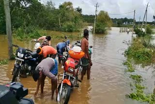 The road is flooded