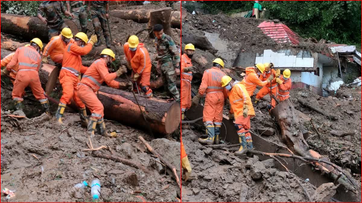 Rescue in Shimla Shiv Temple Landslide