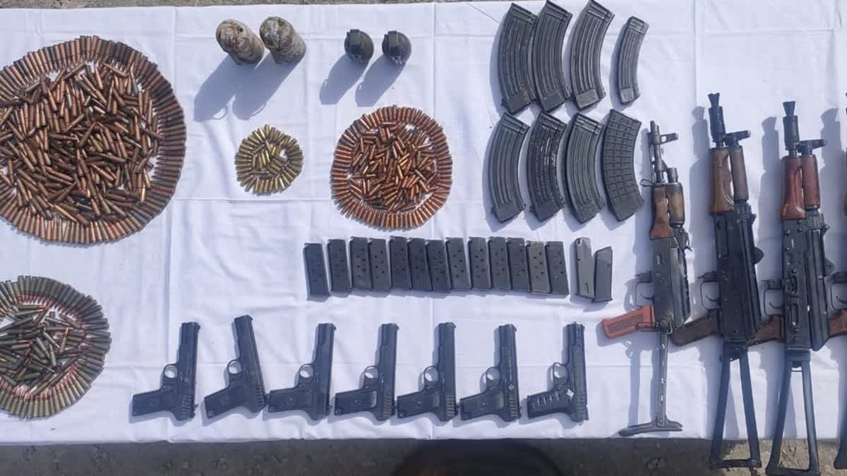 Arms and ammunition recovered in J&K's Kupwara