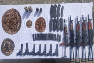 Huge Cache Of Arms And Ammo Recovered In Machil Sector Army jammu kashmir