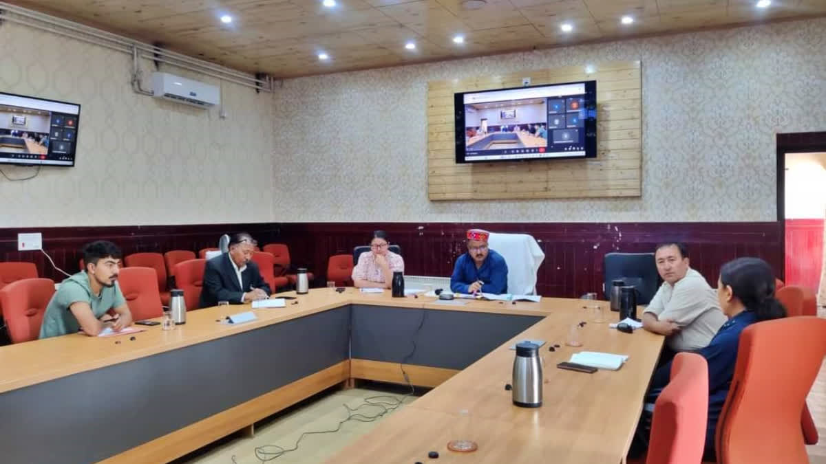 A meeting of district administration in Leh on Aug. 17, 2024