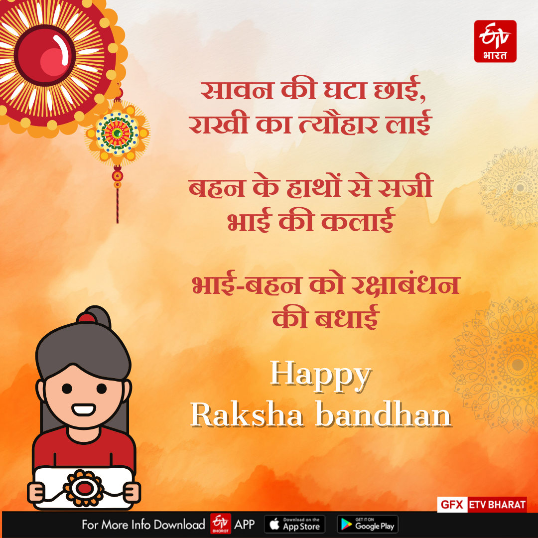 Happy Raksha Bandhan 2024 Wishes shayari images quotes status Message Rakhi shubhkamnaye in Hindi