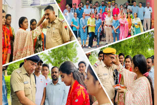 Rakhi Tied To Police Personnel