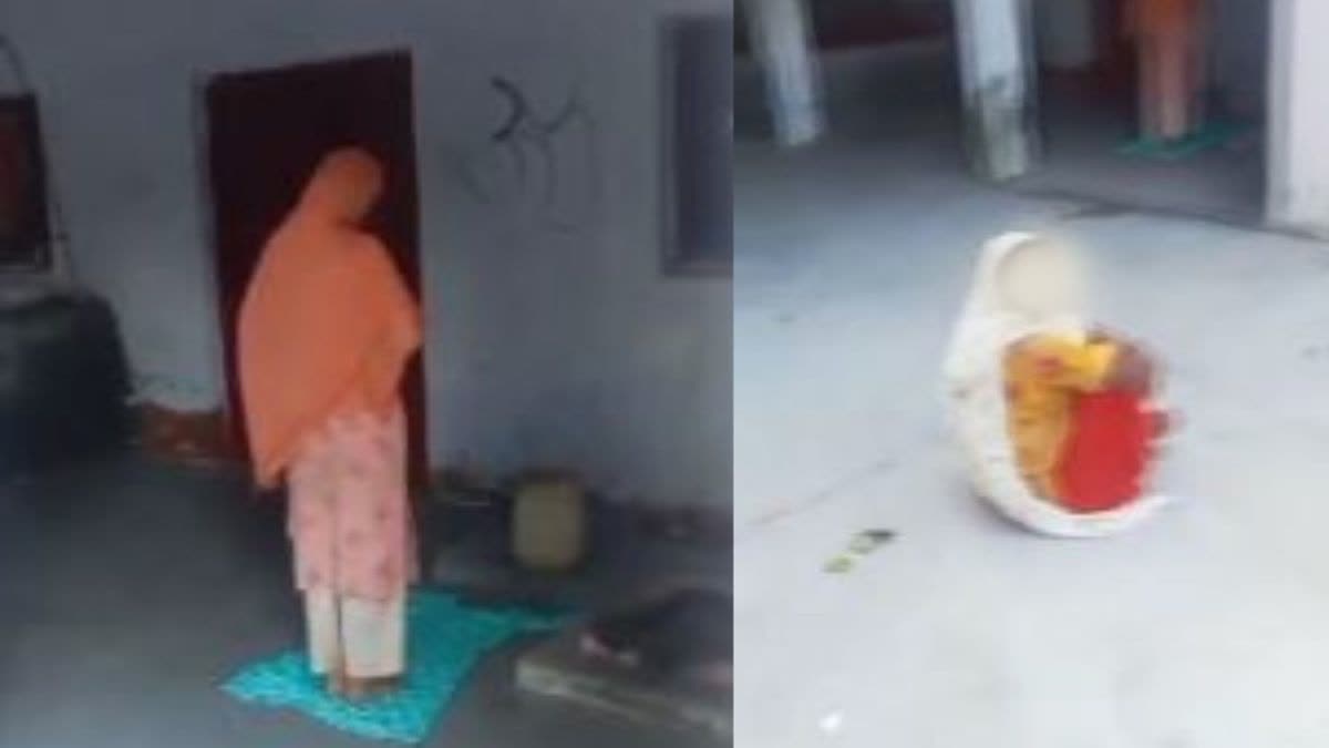 Muslim Women And Daughter Prayed In Hindu Temple  muslim women and daughter  hindu temple  viral video spreading X  muslim astrology  ക്ഷേത്ര നടയിൽ യുവതിയും മകളും നമസ്‌കരിച്ചു  മുസ്‌ലിം നമസ്‌കാരം  ശിവക്ഷേത്രത്തിൽ നമസ്‌കരിച്ചു  ഭാഗ്യം വരാൻ നമസ്‌കാരം  ബറേലി ജില്ല  എക്‌സ്‌ വഴി പ്രചരിച്ച വീഡിയോ