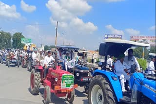 Farmers took out Rally in Laksar