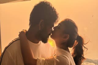 Nayanthara wishes hubby Vignesh Shivan on birthday with peck on nose, calls him 'blessing'