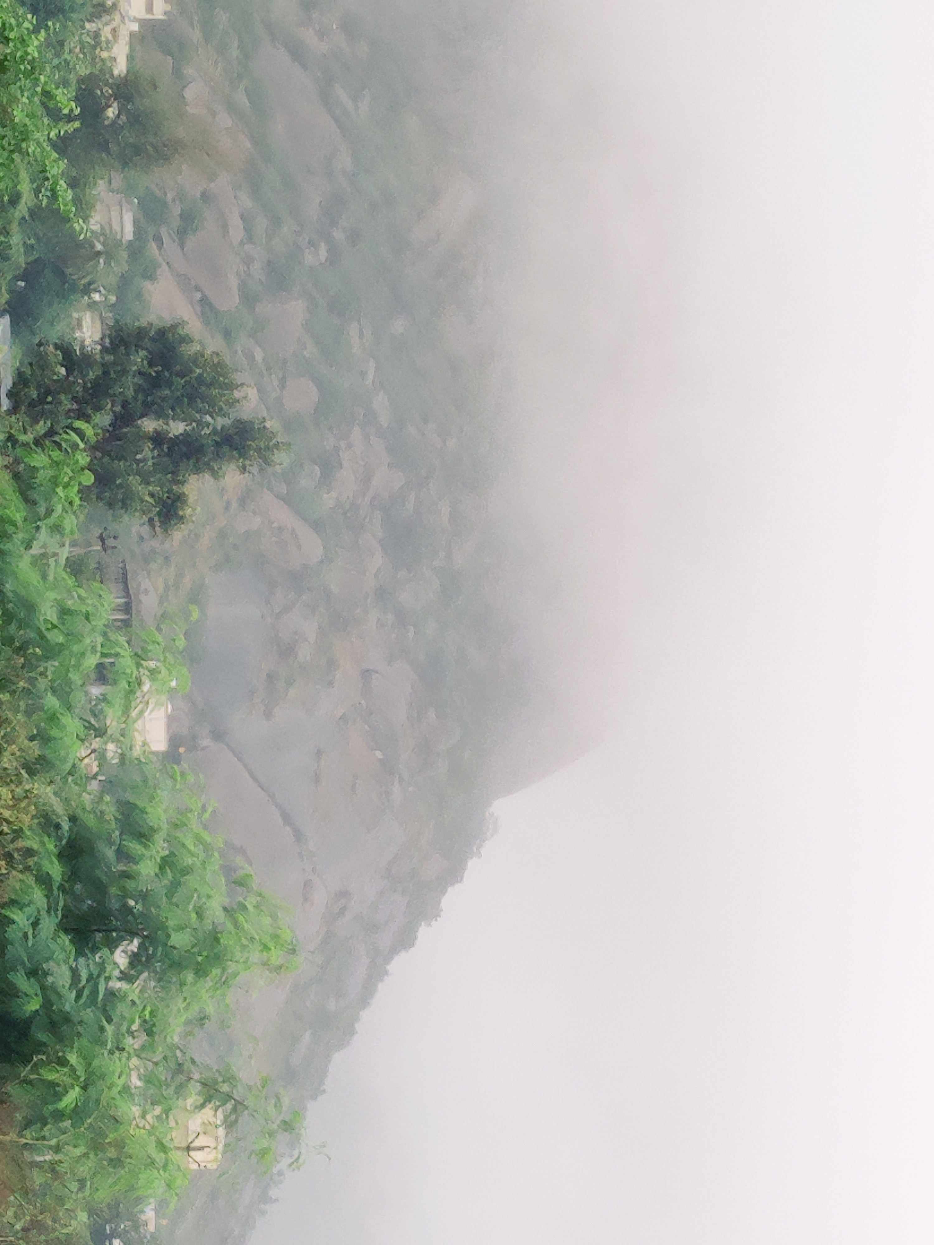 mount abu covered under fog