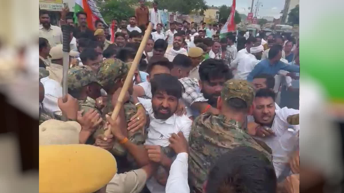 Youth Congress Protest in Jaipur