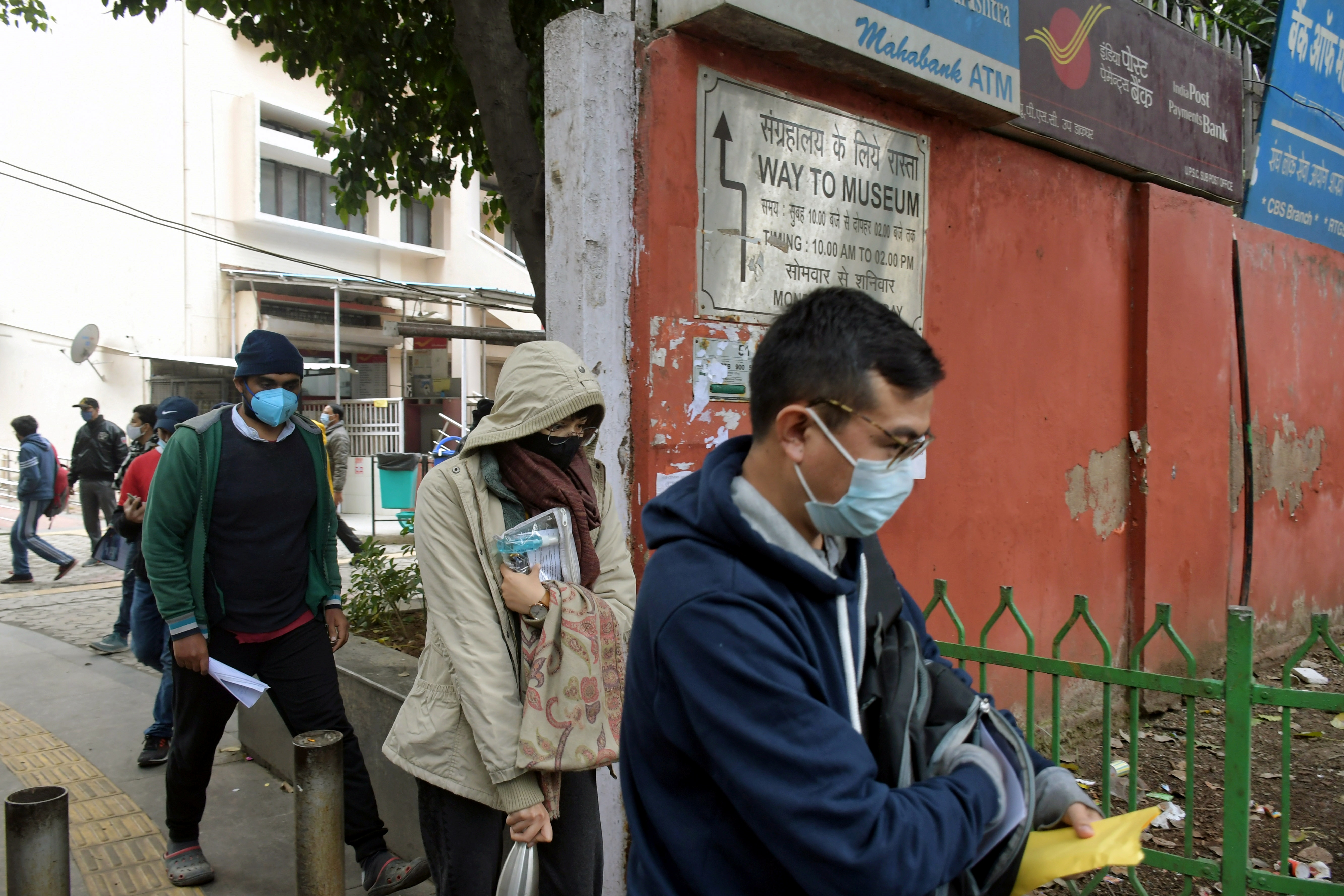 Aspirants appearing for a Union Public Service Commission (UPSC) Civil Services mains examination, at UPSC Bhavan