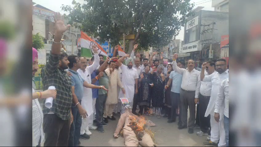 CONGRESS PROTEST AGAINST BITTU