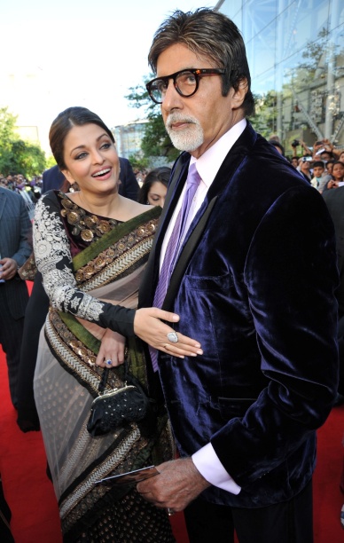 Aishwarya Rai with father-in-law and Bollywood legend Amitabh Bachchan