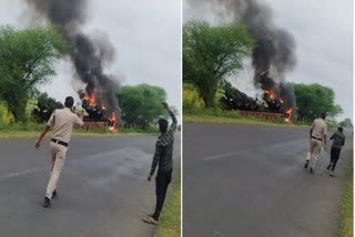 VIDISHA BURNING TRUCK