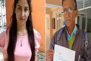 A file photo of (left) Ankita Bhandari and (right) her father Virendra Bhandari