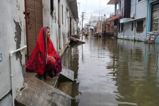 Heavy rain in Bharatpur