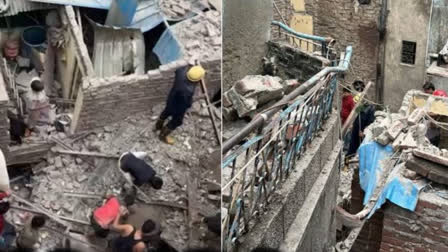 A building collapsed in Delhi's Bapa Nagar on Wednesday morning, trapping several occupants under the debris. The incident, reported at around 9.11 am, prompted a swift response from the Delhi Fire Services, which dispatched five fire tenders. Rescue operations are ongoing, with concerns heightened due to recent heavy rainfall affecting the building stability in the area.