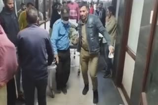 Etv Bharattwo-injured-bsf-personnel-were-brought-to-a-hospital-in-jammu