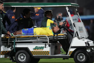 Brazil star footballer Neymar suffered a serious knee injury playing against Uruguay in a World Cup qualifier match. The goal-scorer had to be carted off the field.