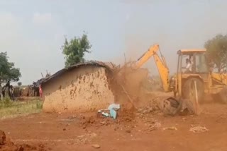 demolished houses built on forest land
