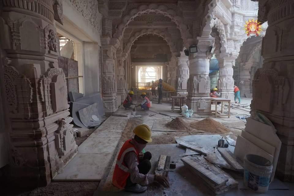 अयोध्या में राम मंदिर निर्माण की तस्वीर