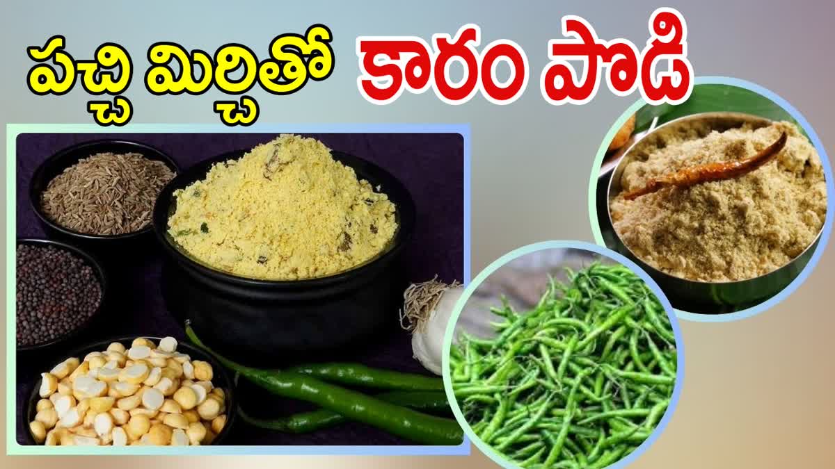 Pachi Mirchi Karam Podi Recipe