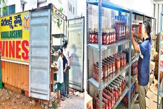 Man Opens Liquor Shop in Container in Visakhapatnam