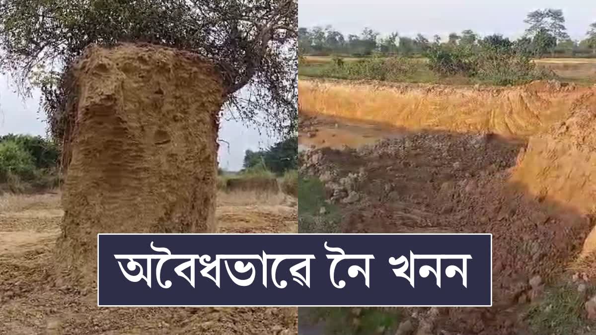 Illegal land excavation