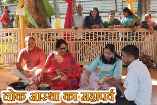 Chhath puja of Kanchan Singh wife of Ranchi SSP Chandan Kumar Sinha