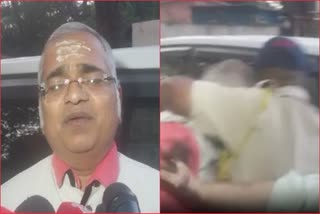 NCP workers throw black color on writer Namdev Jadhav