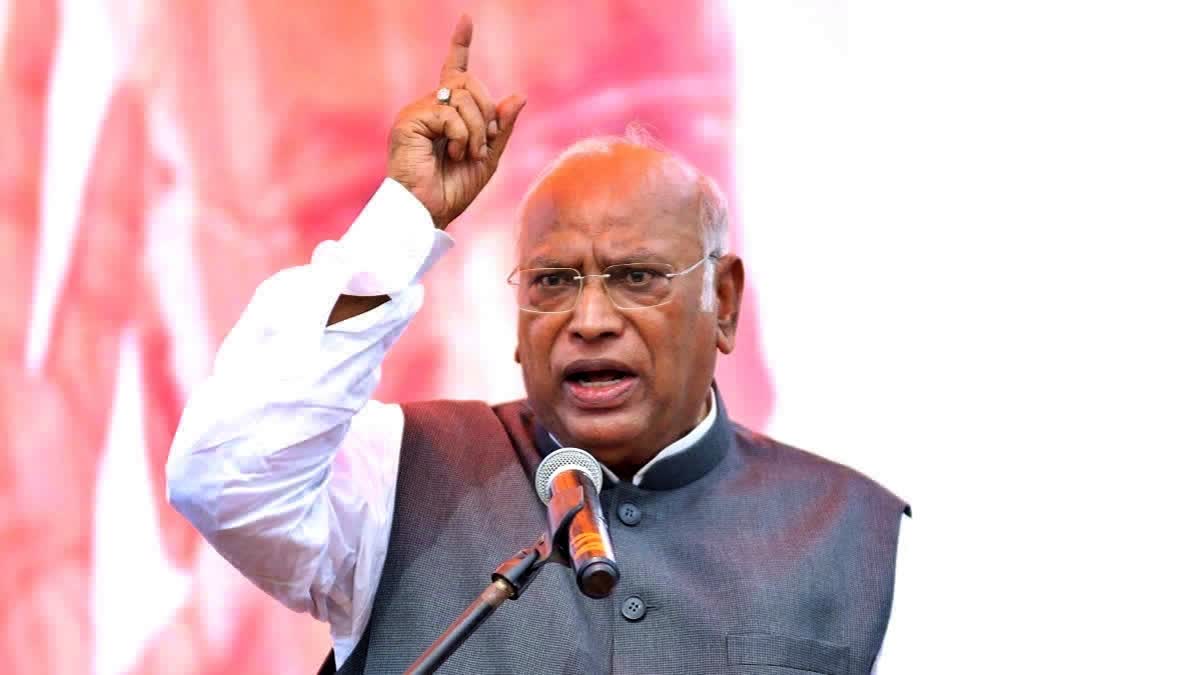 MALLIKARJUN KHARGE ON MANIPUR  MANIPUR VIOLENCE MODI  മണിപ്പൂര്‍ സംഘര്‍ഷം മോദി  കോൺഗ്രസ് അധ്യക്ഷൻ ഖാർഗെ