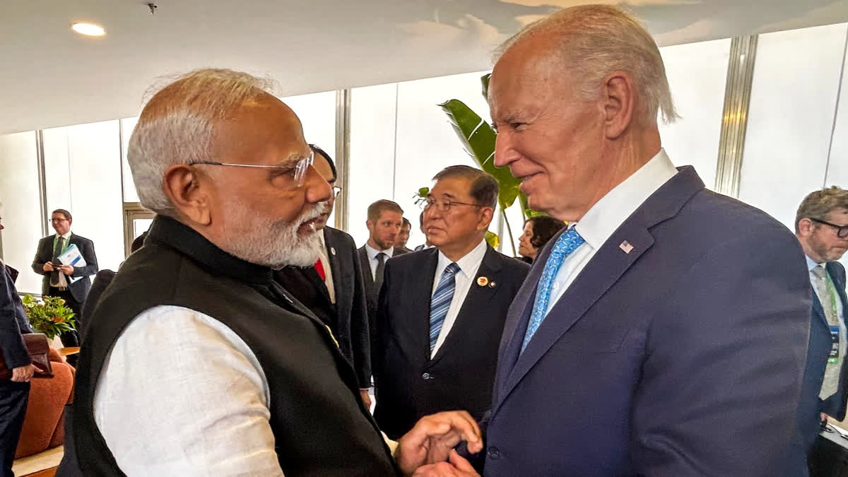 PM Modi Interacts With US President Biden In Rio De Janeiro