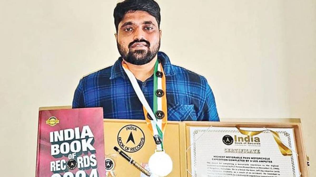 Kumar with his achievements