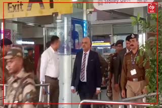 CBI director Praveen Sood arrives in Guwahati.