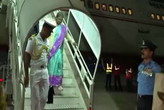 President Murmu arrives in Hyderabad