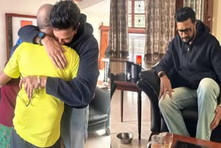 Sudeep hugs Shivarajkumar