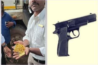 Thief Threatened Gold Shop With Gun And Robbed Gold in Kakinada