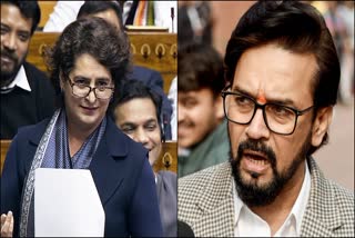 Congress MP Priyanka Gandhi and BJP MP Anurag Thakur